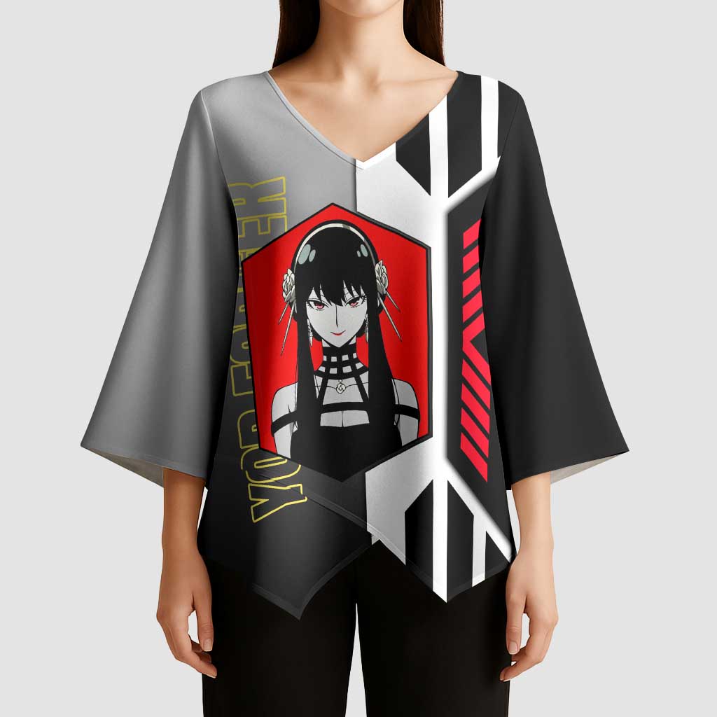 Yor Forger from Spy x Family Kimono Sleeve Blouse with Cool Posing and Character Design - The Mazicc