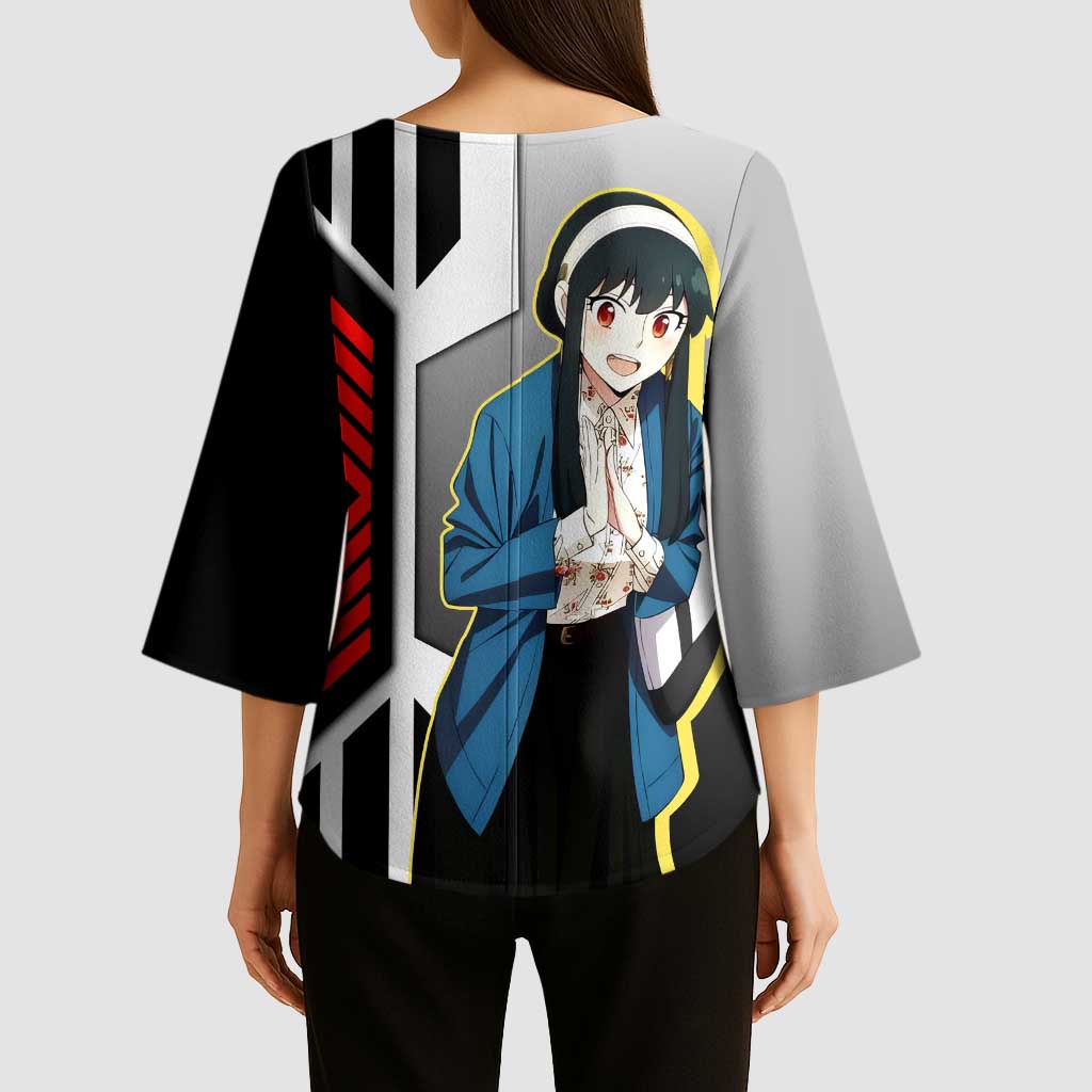 Yor Forger from Spy x Family Kimono Sleeve Blouse with Cool Posing and Character Design - The Mazicc
