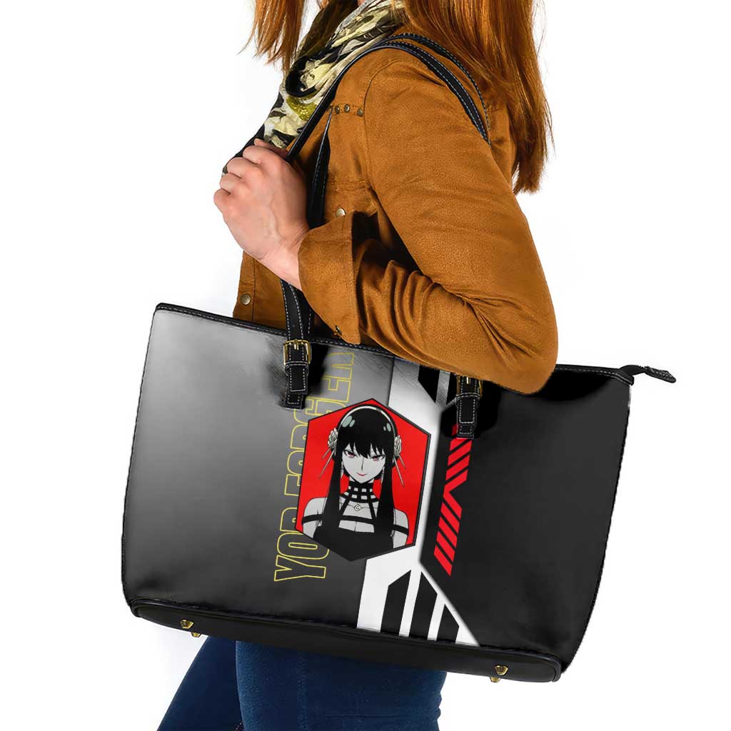 Yor Forger from Spy x Family Leather Tote Bag with Cool Posing and Character Design - The Mazicc