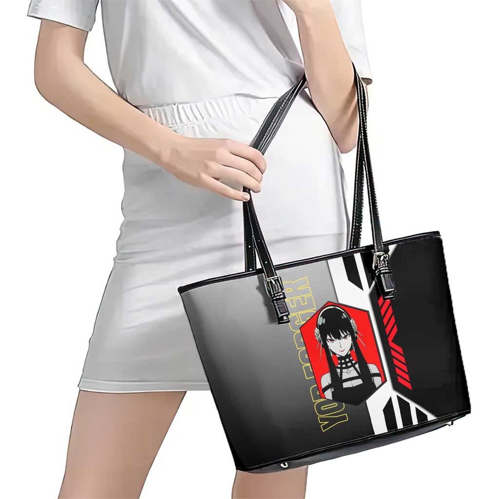 Yor Forger from Spy x Family Leather Tote Bag with Cool Posing and Character Design - The Mazicc