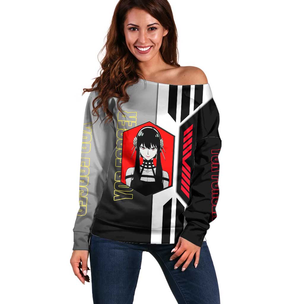 Yor Forger from Spy x Family Off Shoulder Sweater with Cool Posing and Character Design - The Mazicc