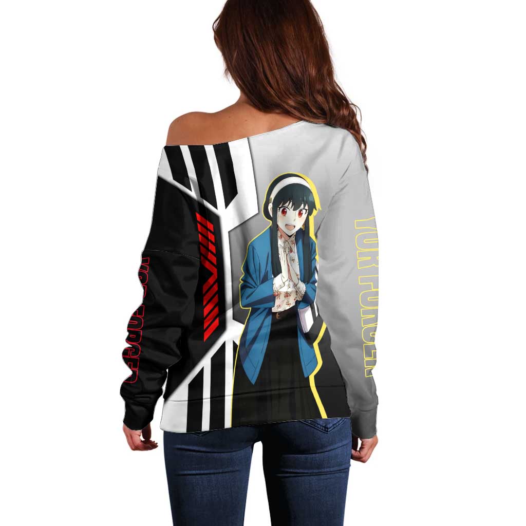 Yor Forger from Spy x Family Off Shoulder Sweater with Cool Posing and Character Design - The Mazicc