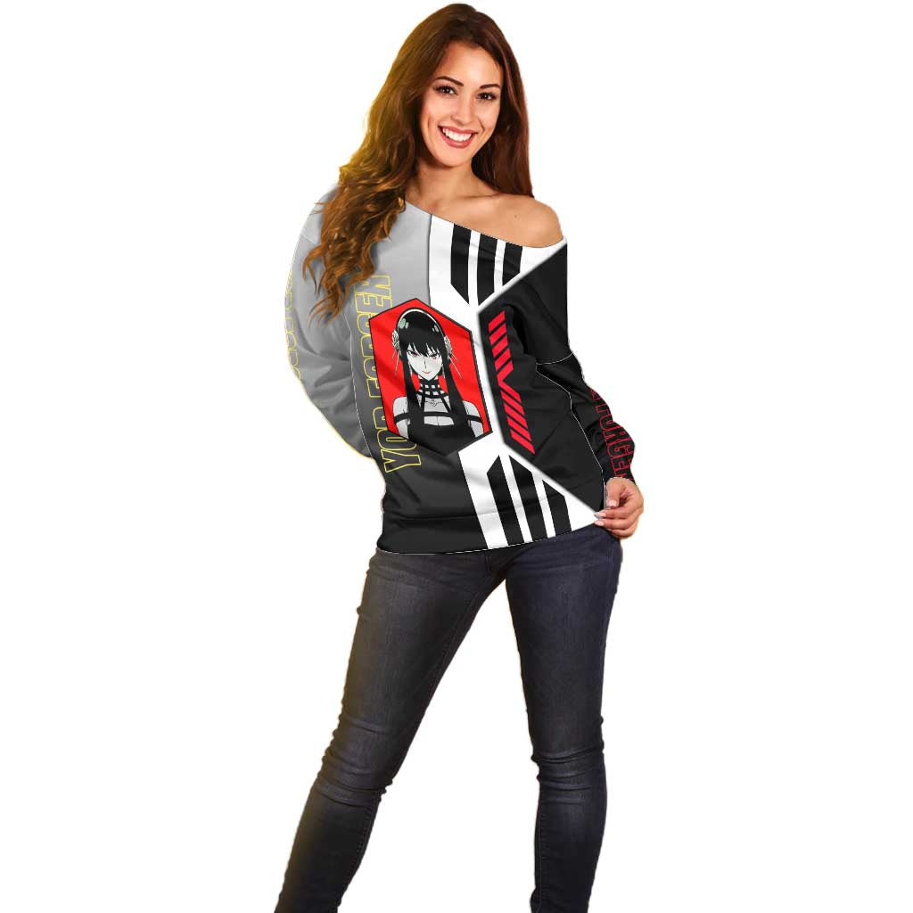 Yor Forger from Spy x Family Off Shoulder Sweater with Cool Posing and Character Design - The Mazicc