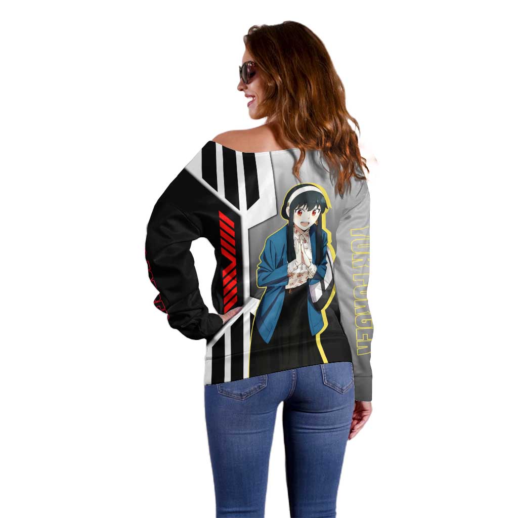 Yor Forger from Spy x Family Off Shoulder Sweater with Cool Posing and Character Design - The Mazicc