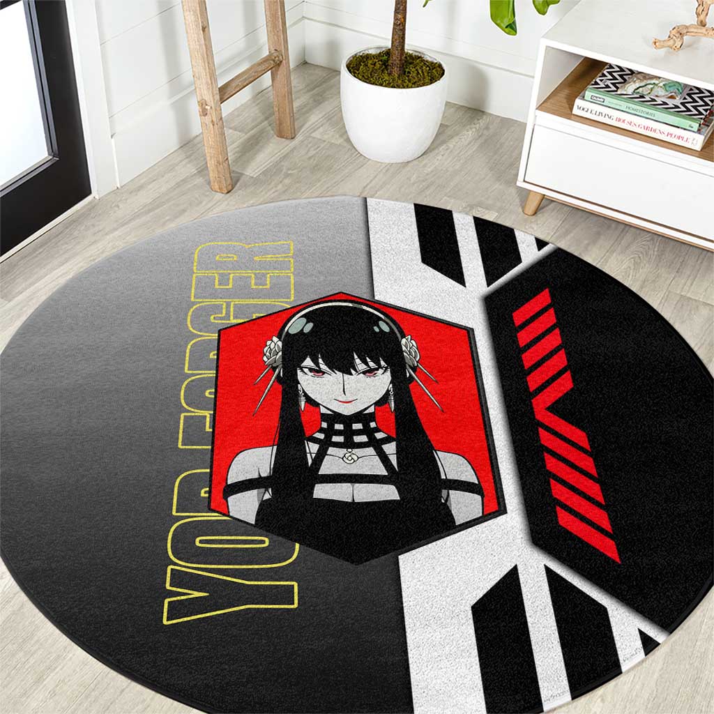 Yor Forger from Spy x Family Round Carpet with Cool Posing and Character Design - The Mazicc