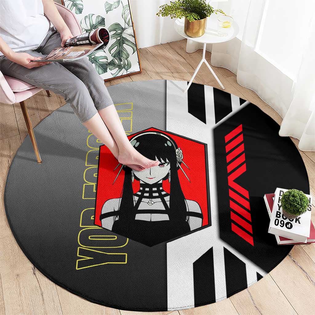 Yor Forger from Spy x Family Round Carpet with Cool Posing and Character Design - The Mazicc