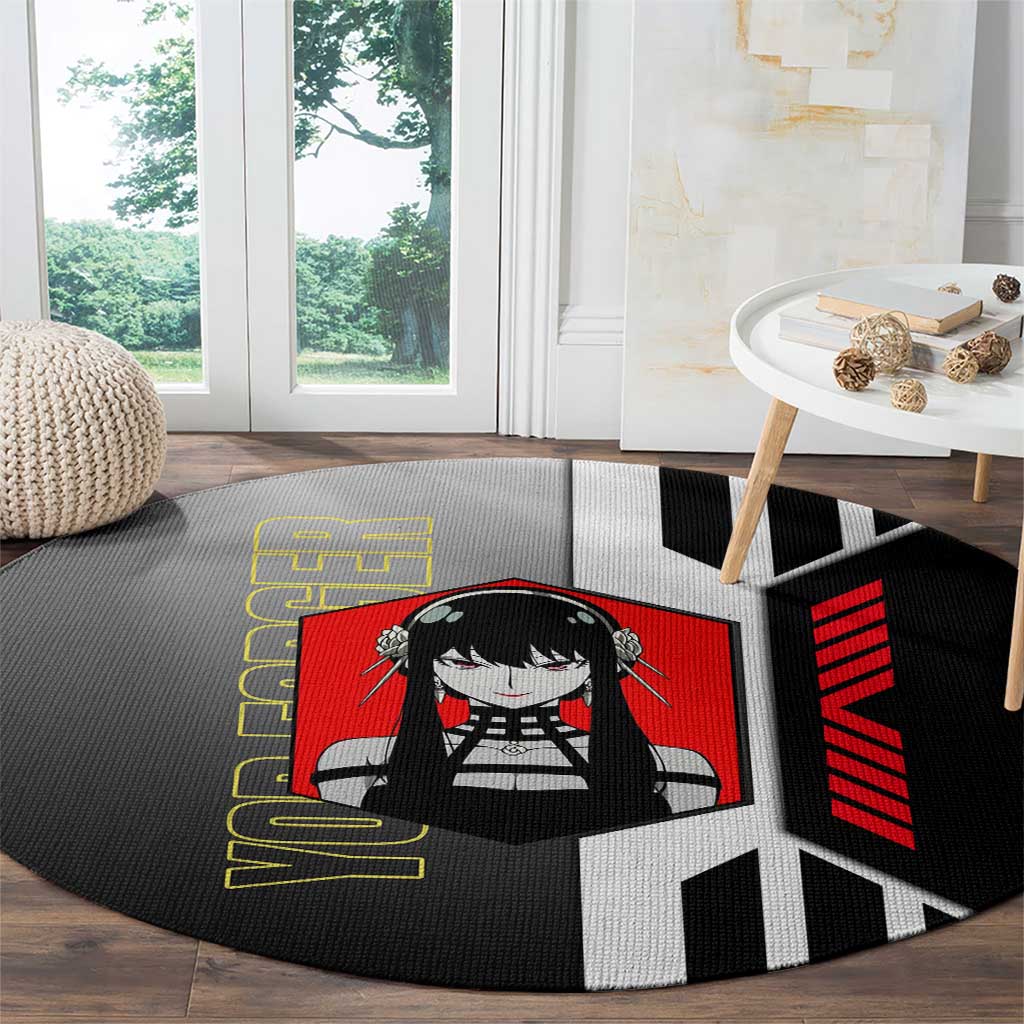 Yor Forger from Spy x Family Round Carpet with Cool Posing and Character Design - The Mazicc
