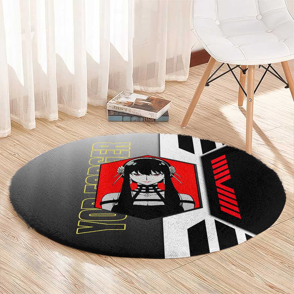 Yor Forger from Spy x Family Round Carpet with Cool Posing and Character Design - The Mazicc