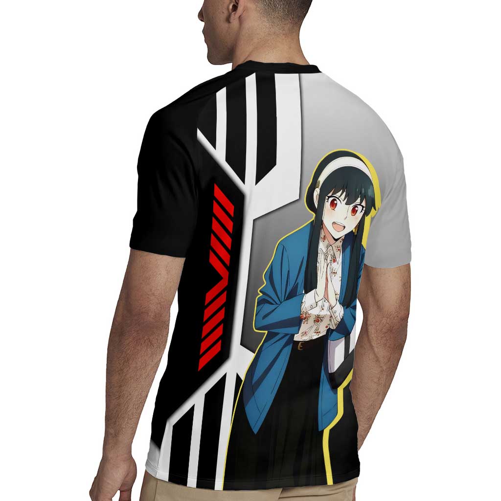Yor Forger from Spy x Family Rugby Jersey with Cool Posing and Character Design - The Mazicc