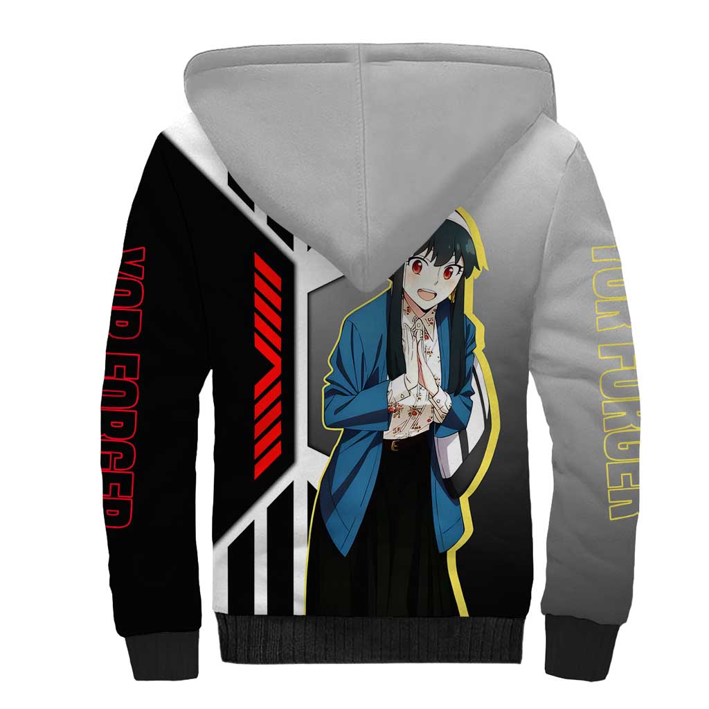 Yor Forger from Spy x Family Sherpa Hoodie with Cool Posing and Character Design - The Mazicc