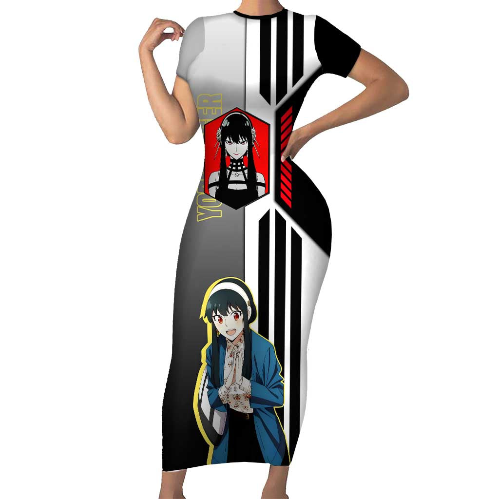 Yor Forger from Spy x Family Short Sleeve Bodycon Dress with Cool Posing and Character Design - The Mazicc