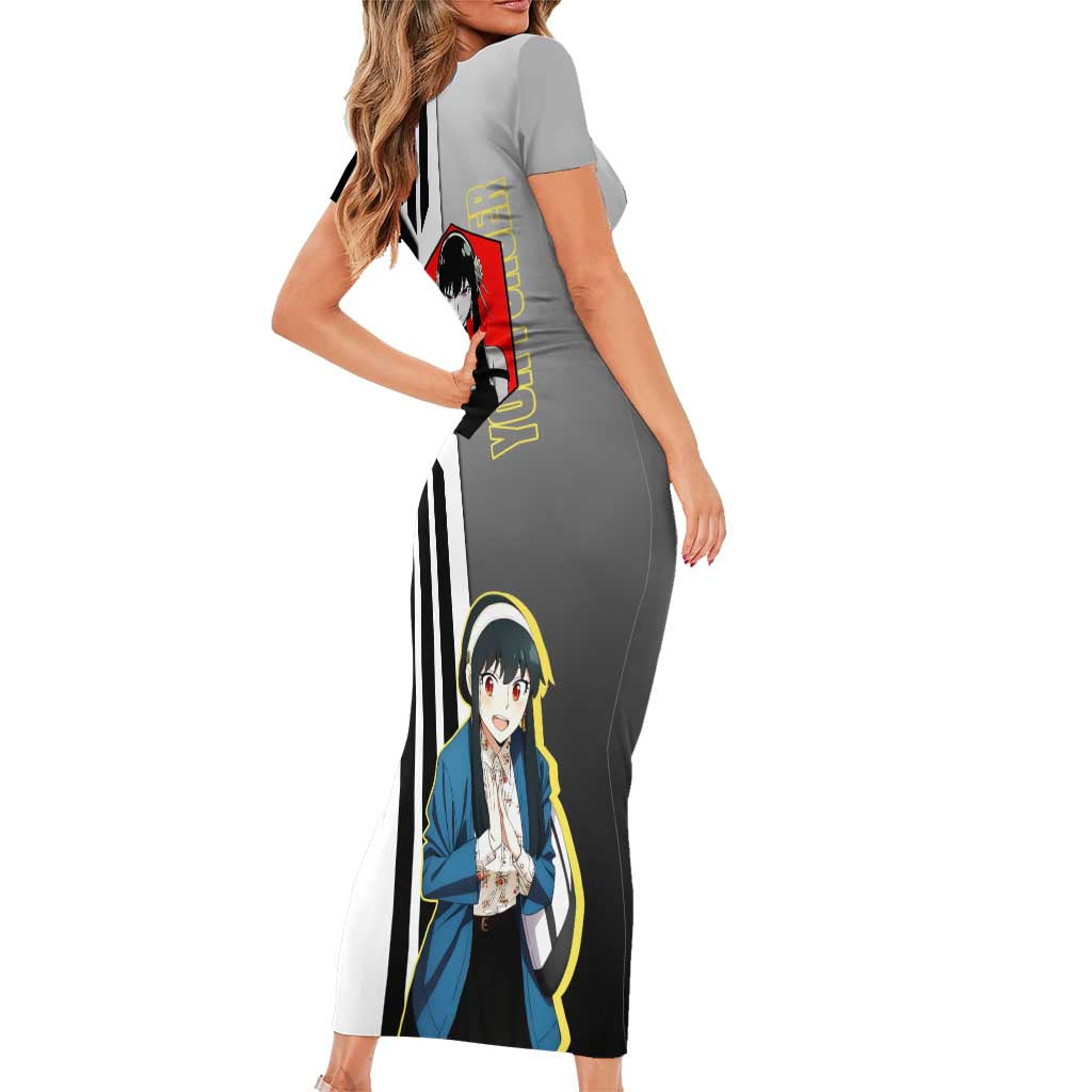 Yor Forger from Spy x Family Short Sleeve Bodycon Dress with Cool Posing and Character Design - The Mazicc
