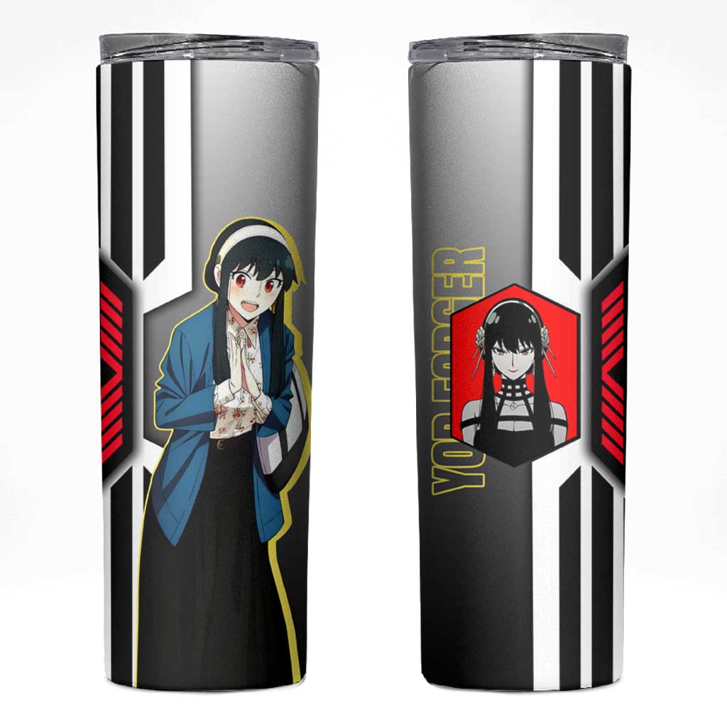 Yor Forger from Spy x Family Skinny Tumbler with Cool Posing and Character Design - The Mazicc
