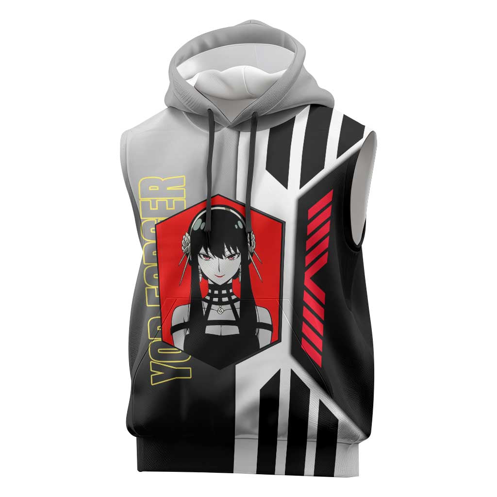 Yor Forger from Spy x Family Sleeveless Hoodie with Cool Posing and Character Design - The Mazicc