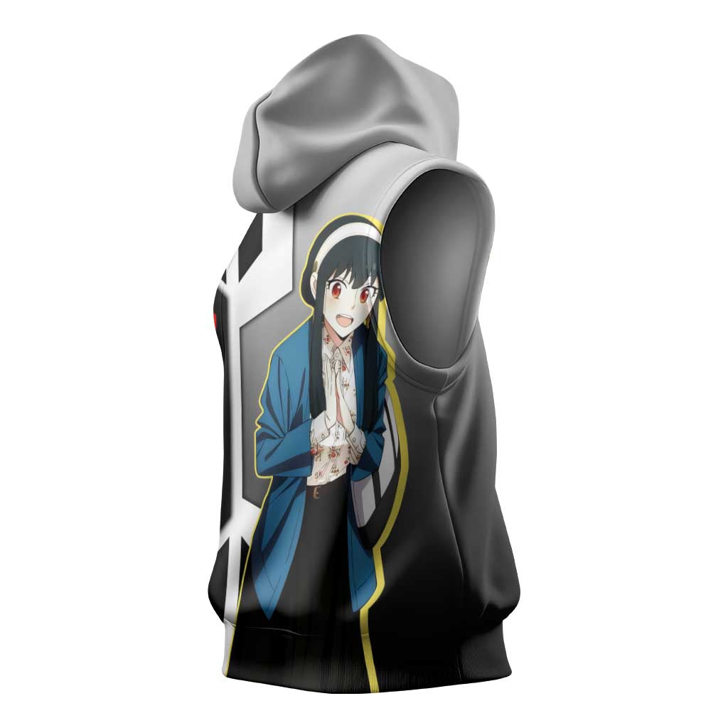 Yor Forger from Spy x Family Sleeveless Hoodie with Cool Posing and Character Design - The Mazicc