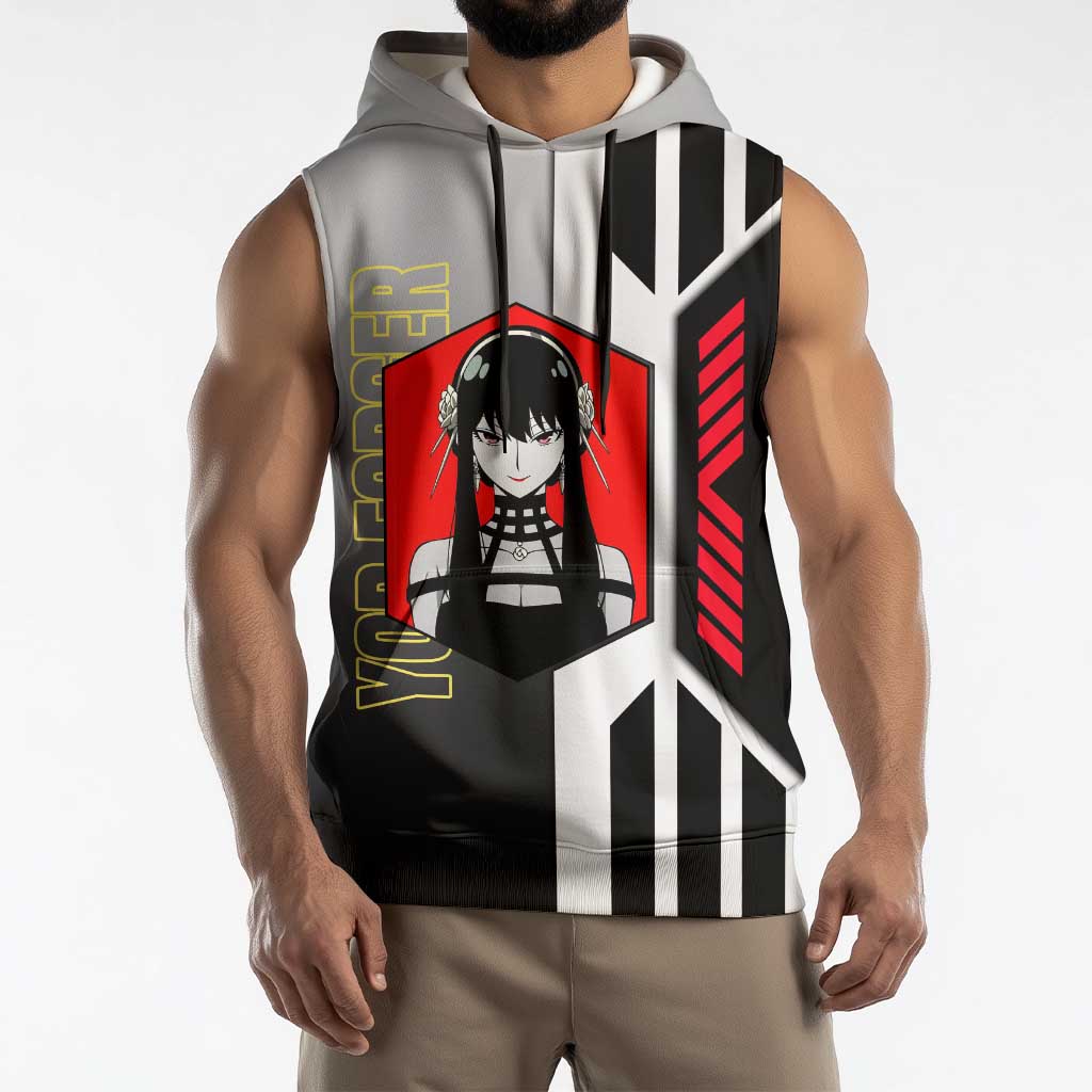 Yor Forger from Spy x Family Sleeveless Hoodie with Cool Posing and Character Design - The Mazicc
