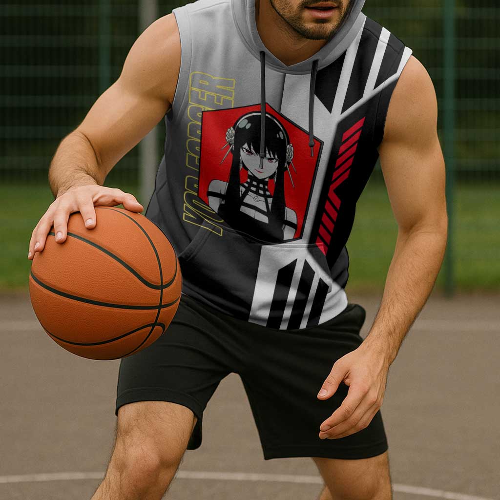 Yor Forger from Spy x Family Sleeveless Hoodie with Cool Posing and Character Design - The Mazicc