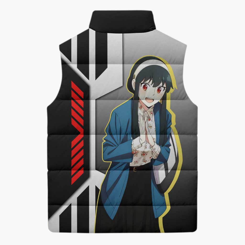 Yor Forger from Spy x Family Sleeveless Puffer Jacket with Cool Posing and Character Design - The Mazicc