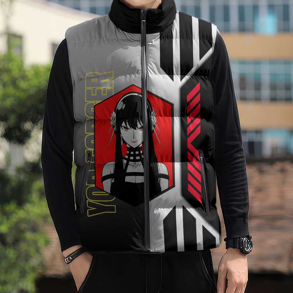 Yor Forger from Spy x Family Sleeveless Puffer Jacket with Cool Posing and Character Design - The Mazicc