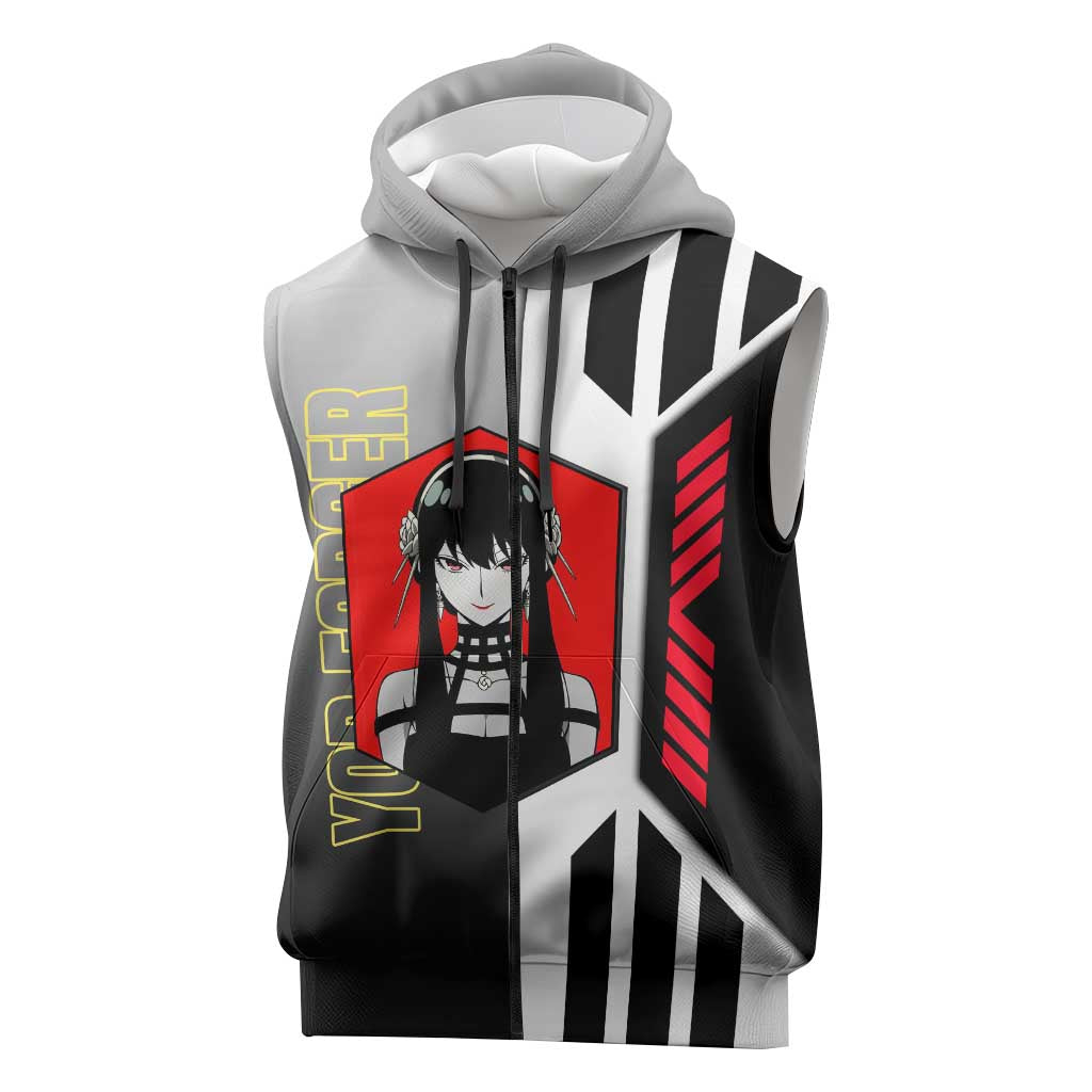 Yor Forger from Spy x Family Sleeveless Zip Hoodie with Cool Posing and Character Design - The Mazicc