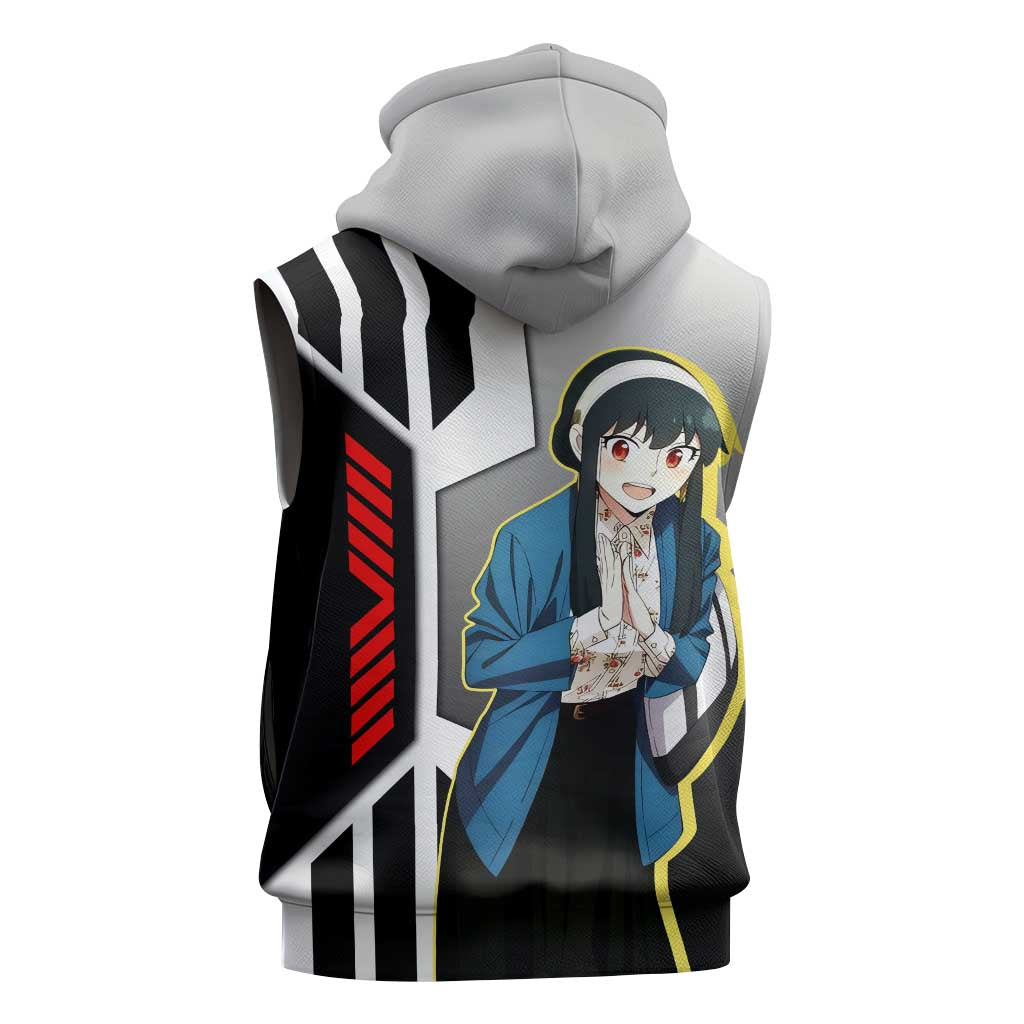 Yor Forger from Spy x Family Sleeveless Zip Hoodie with Cool Posing and Character Design - The Mazicc