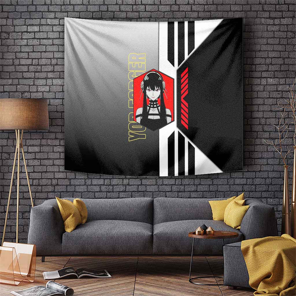 Yor Forger from Spy x Family Tapestry with Cool Posing and Character Design - The Mazicc