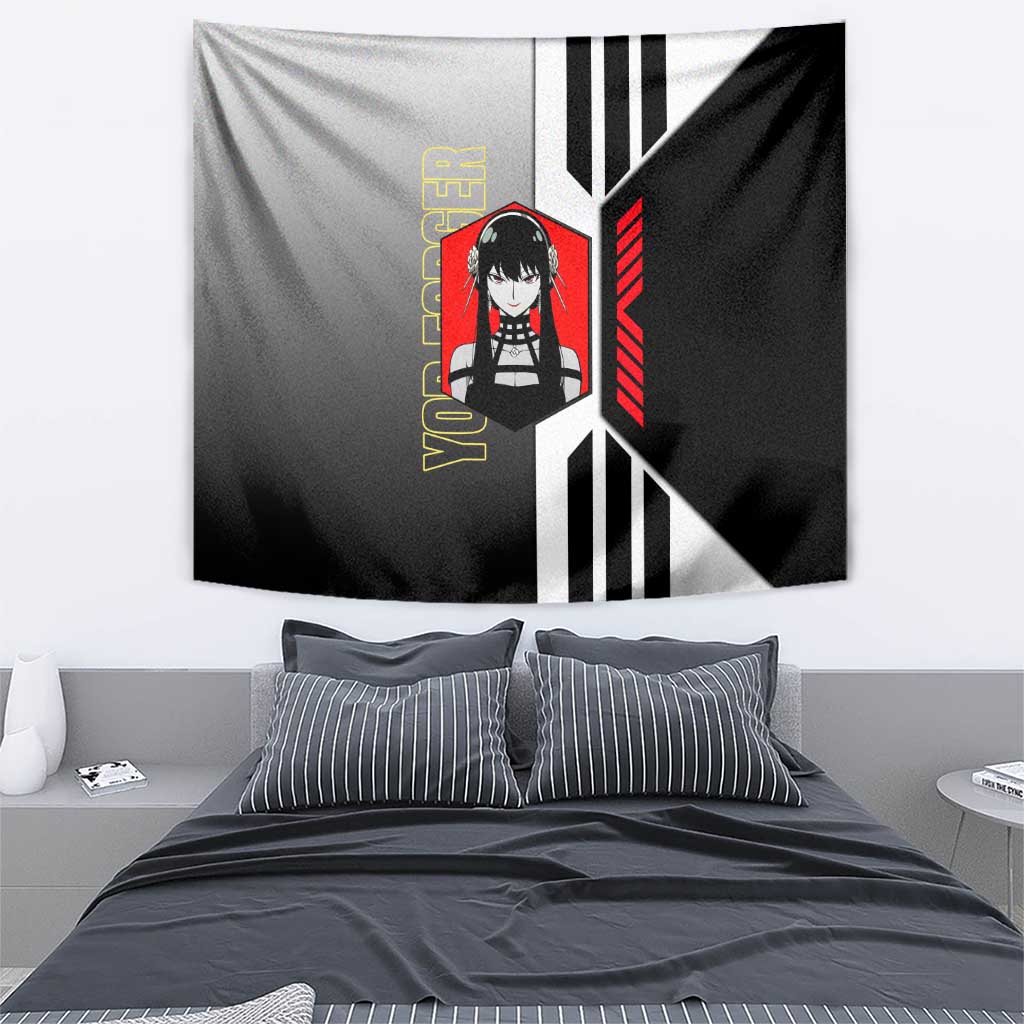 Yor Forger from Spy x Family Tapestry with Cool Posing and Character Design - The Mazicc