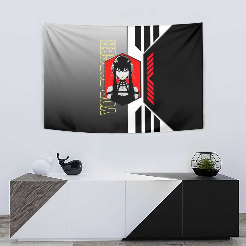 Yor Forger from Spy x Family Tapestry with Cool Posing and Character Design - The Mazicc