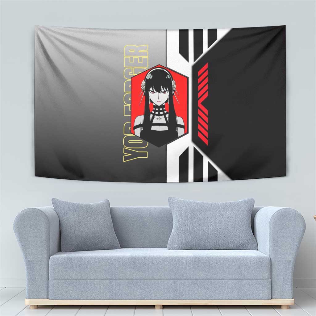 Yor Forger from Spy x Family Tapestry with Cool Posing and Character Design - The Mazicc