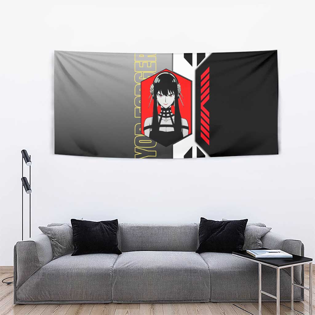 Yor Forger from Spy x Family Tapestry with Cool Posing and Character Design - The Mazicc