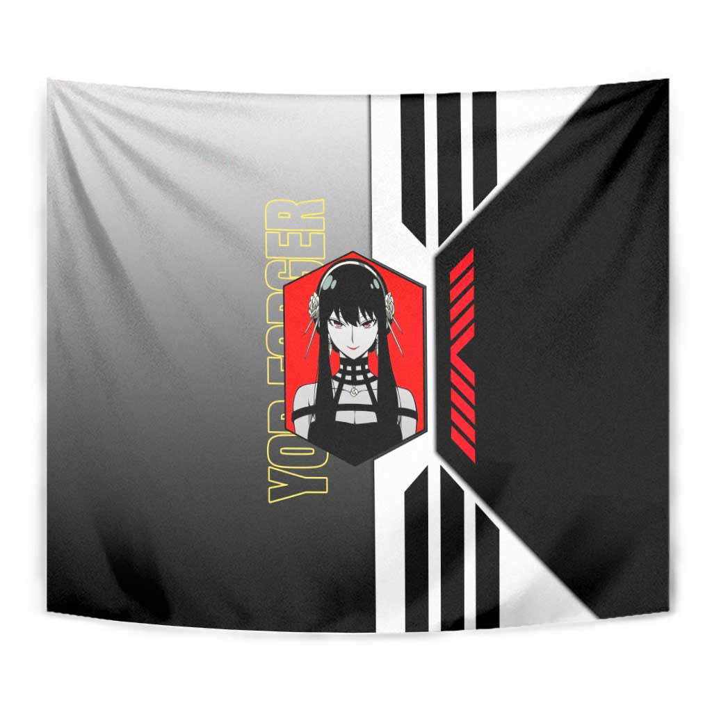 Yor Forger from Spy x Family Tapestry with Cool Posing and Character Design - The Mazicc