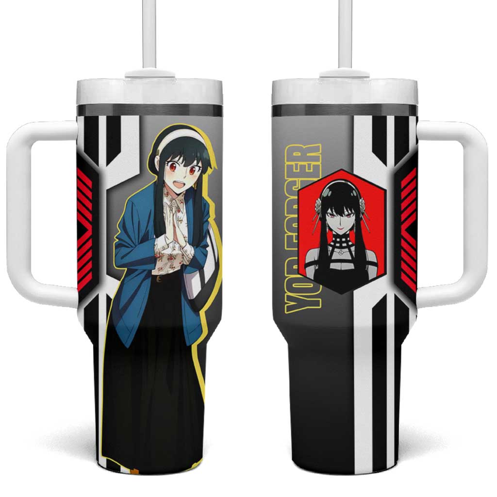 Yor Forger from Spy x Family Tumbler With Handle with Cool Posing and Character Design - The Mazicc