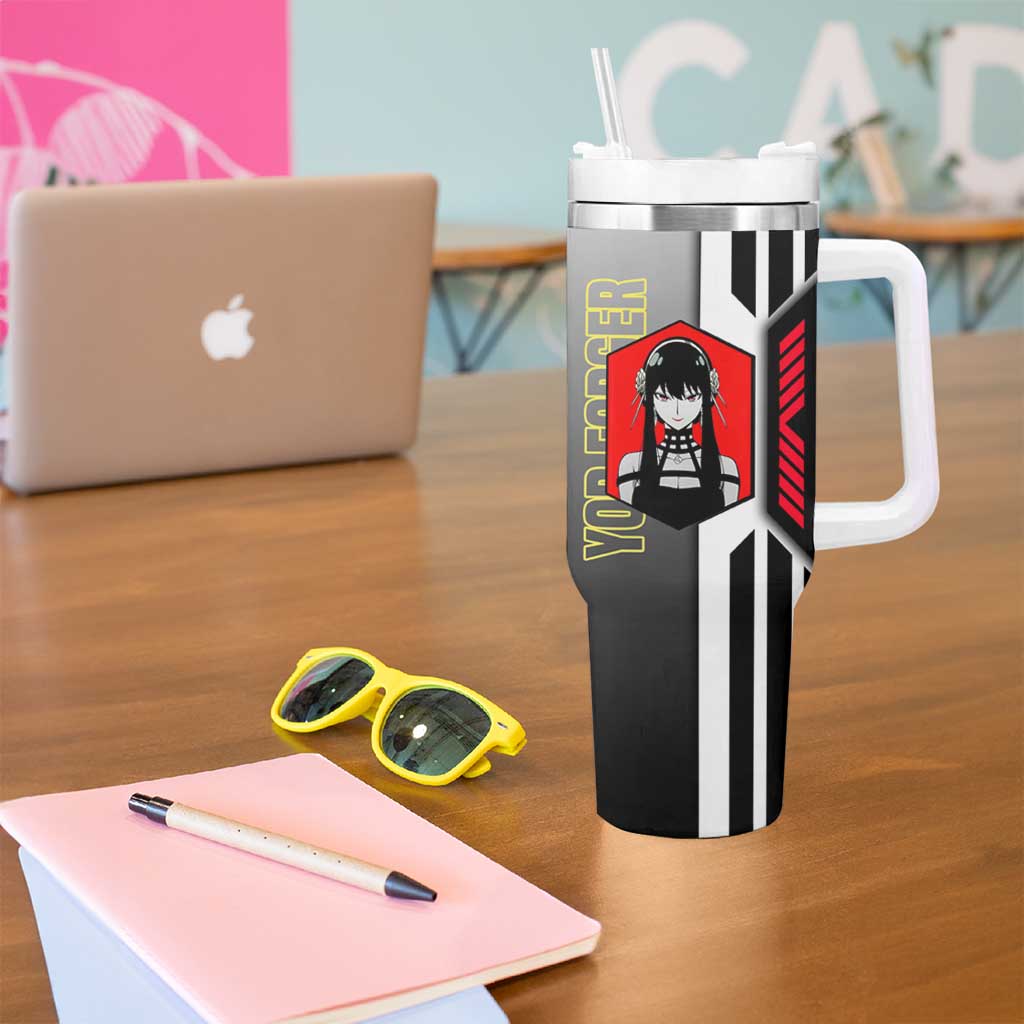 Yor Forger from Spy x Family Tumbler With Handle with Cool Posing and Character Design - The Mazicc