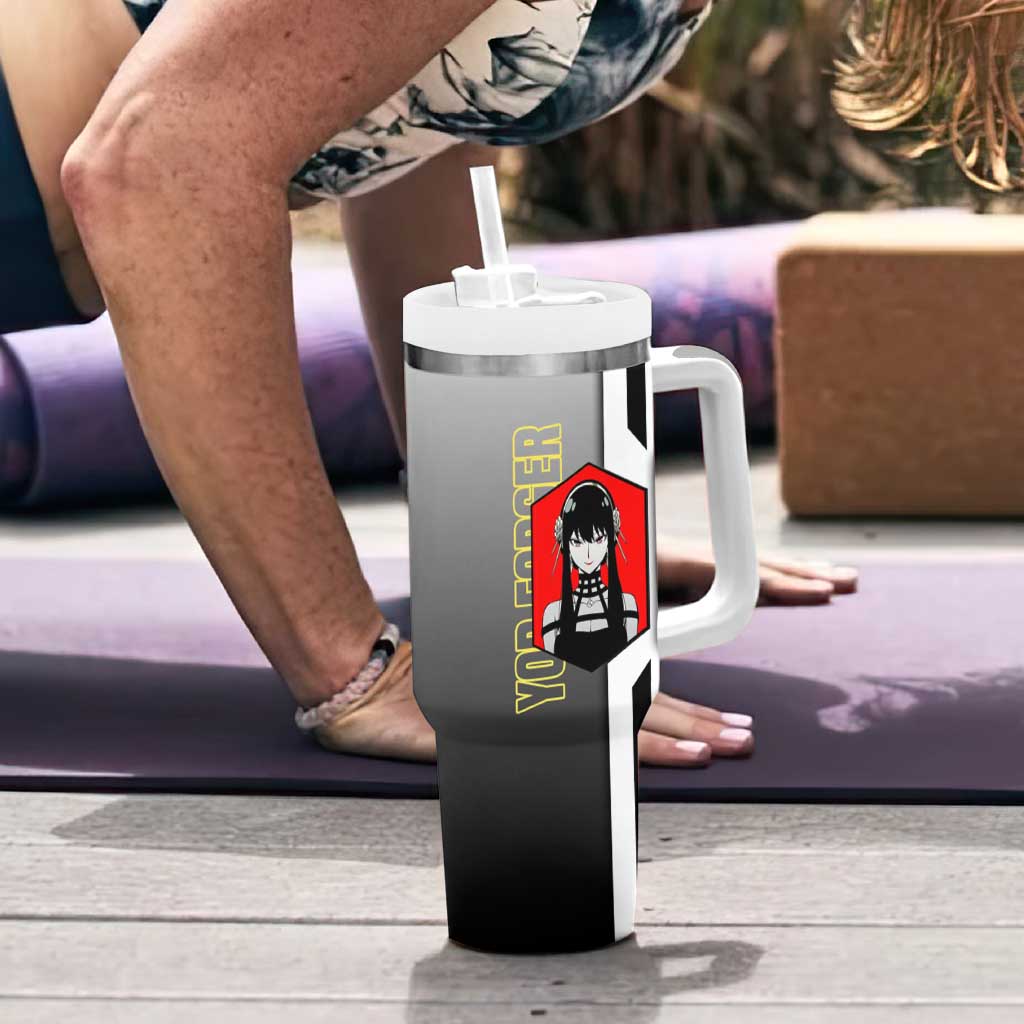 Yor Forger from Spy x Family Tumbler With Handle with Cool Posing and Character Design - The Mazicc