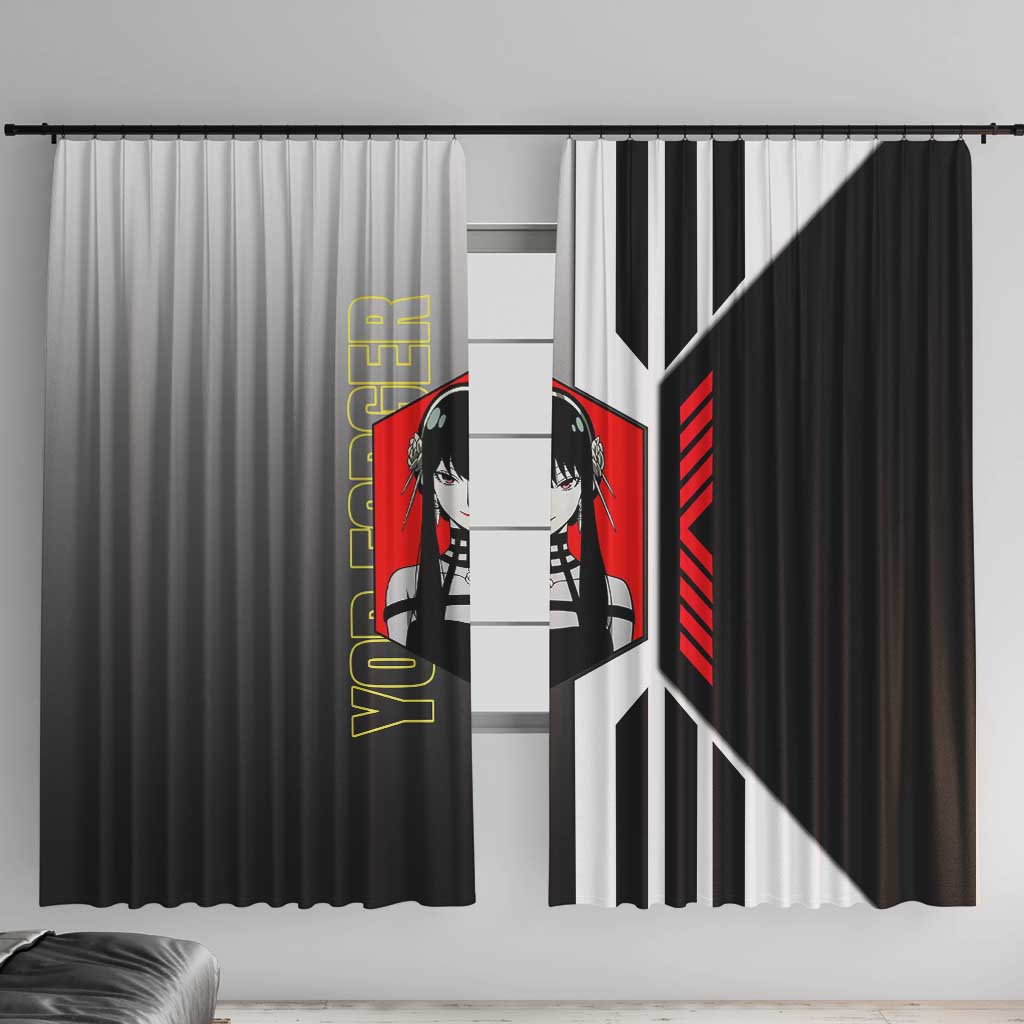 Yor Forger from Spy x Family Window Curtain with Cool Posing and Character Design - The Mazicc