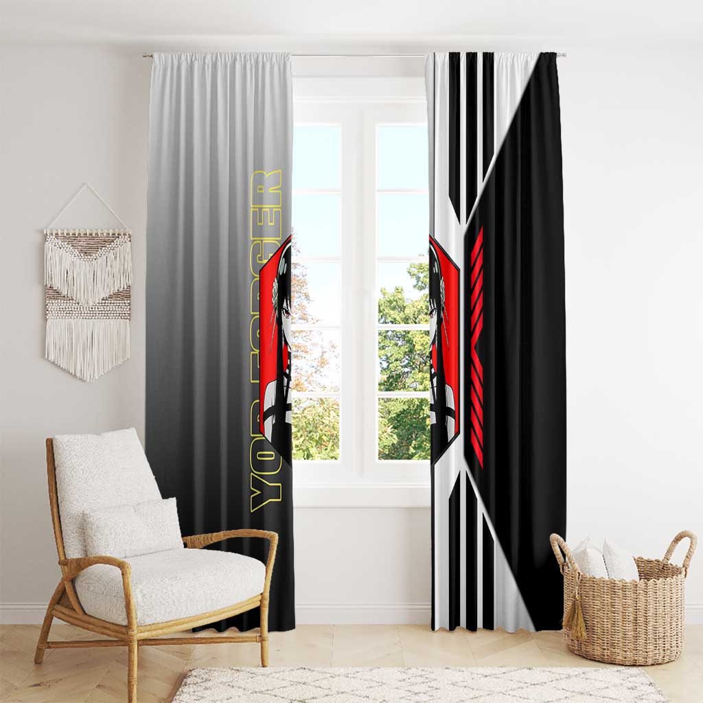 Yor Forger from Spy x Family Window Curtain with Cool Posing and Character Design - The Mazicc