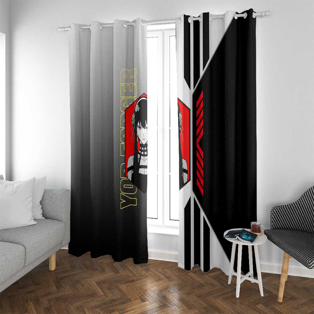 Yor Forger from Spy x Family Window Curtain with Cool Posing and Character Design - The Mazicc