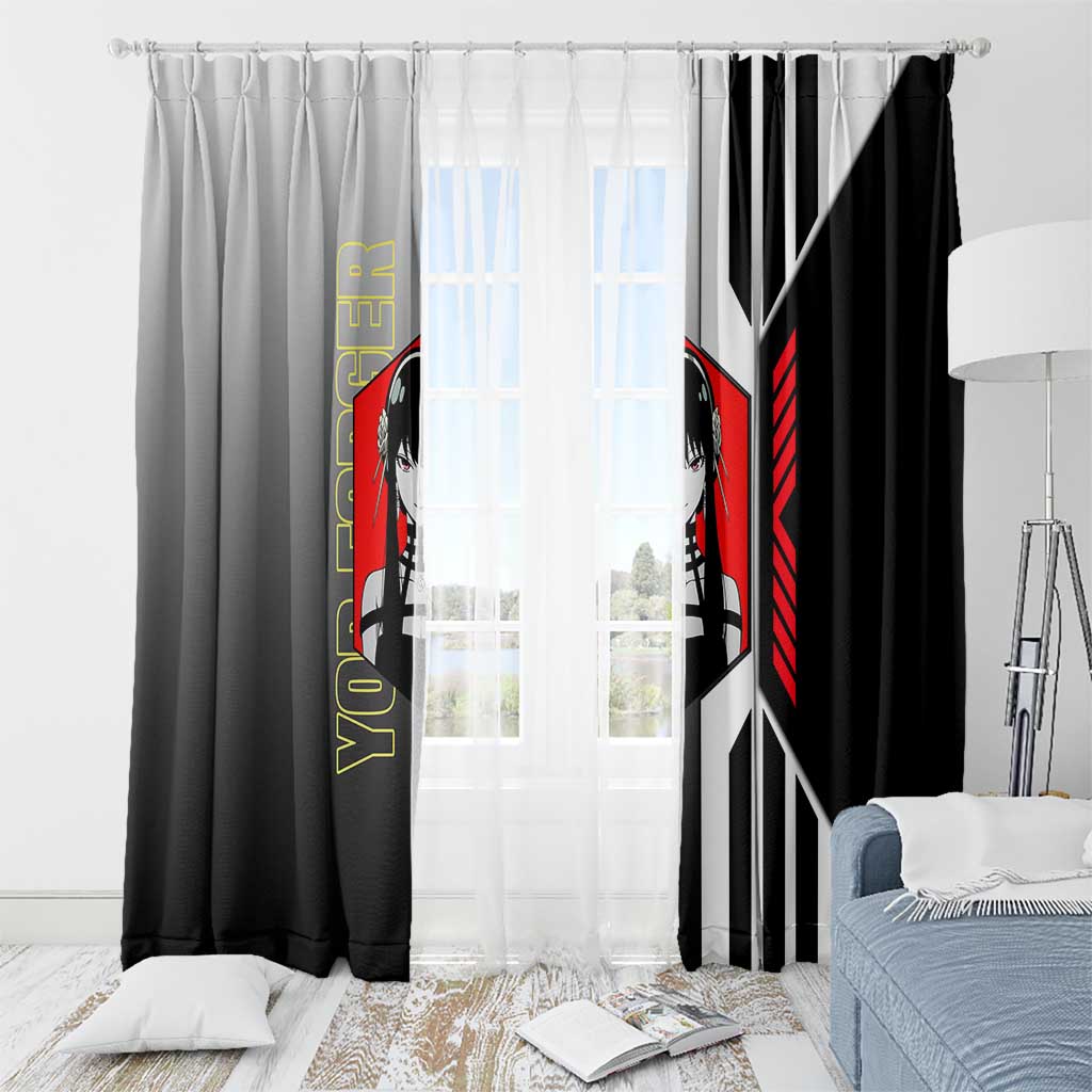 Yor Forger from Spy x Family Window Curtain with Cool Posing and Character Design - The Mazicc