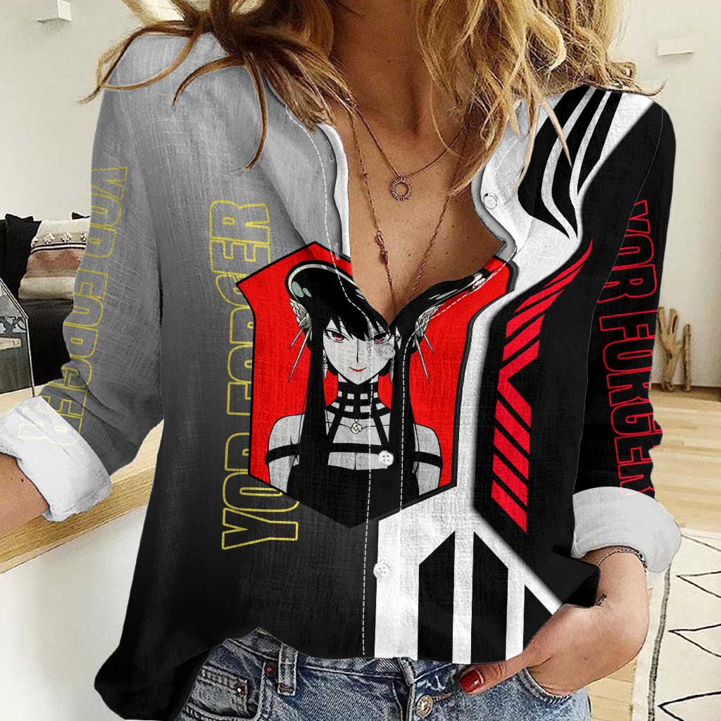 Yor Forger from Spy x Family Women Casual Shirt with Cool Posing and Character Design - The Mazicc