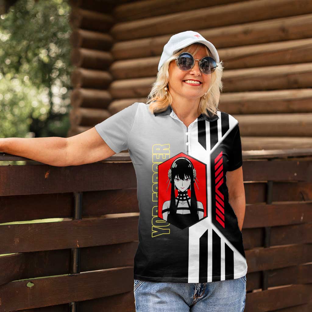 Yor Forger from Spy x Family Women Polo Shirt with Cool Posing and Character Design - The Mazicc