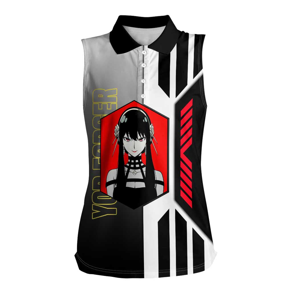 Yor Forger from Spy x Family Women Sleeveless Polo Shirt with Cool Posing and Character Design - The Mazicc