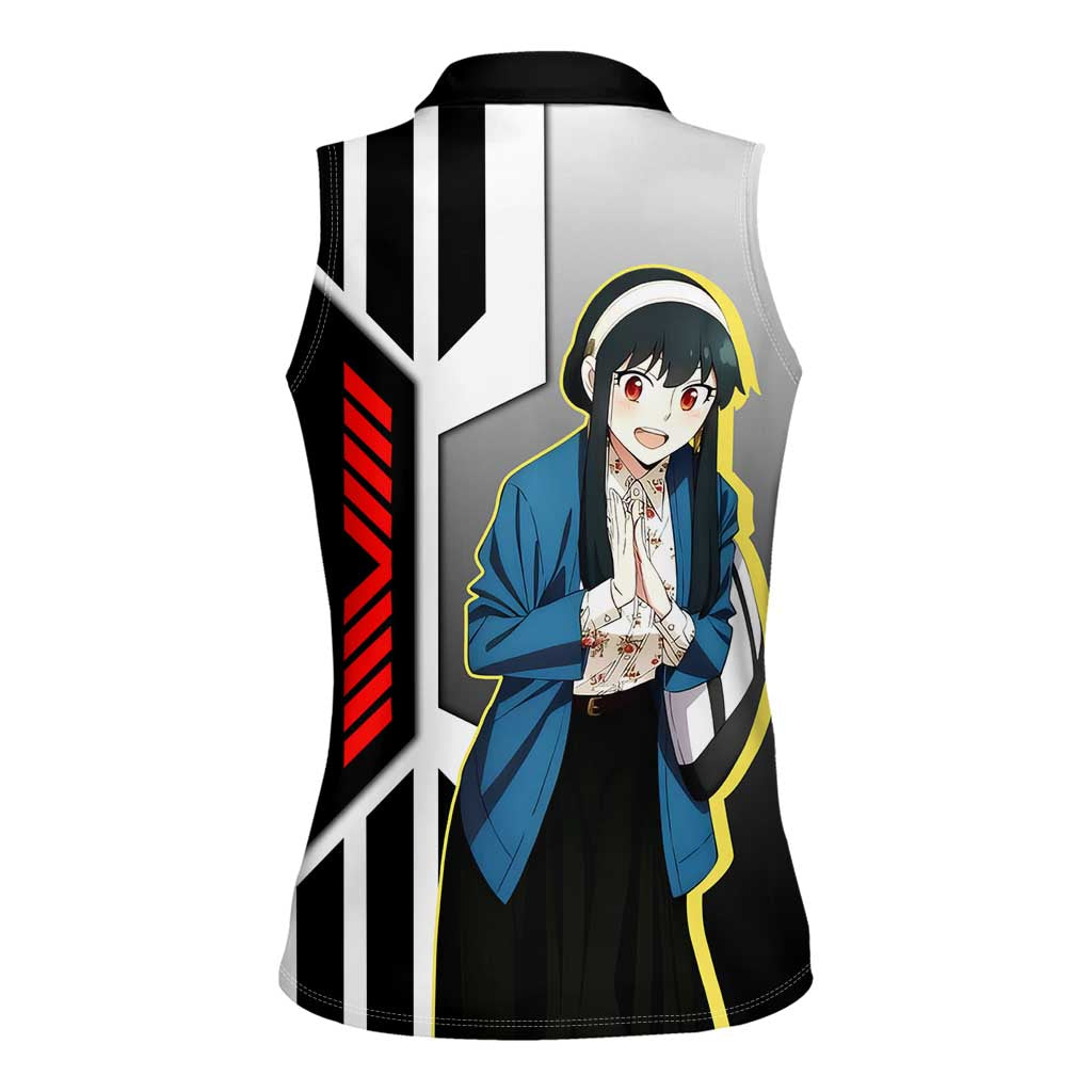 Yor Forger from Spy x Family Women Sleeveless Polo Shirt with Cool Posing and Character Design - The Mazicc