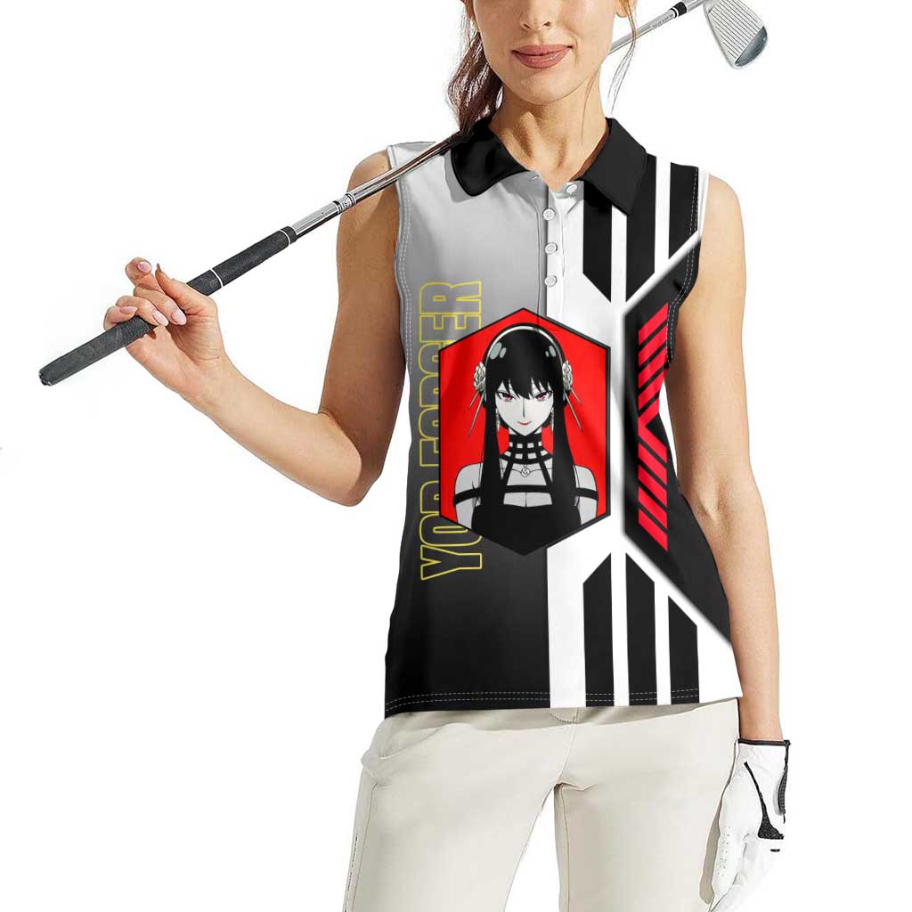 Yor Forger from Spy x Family Women Sleeveless Polo Shirt with Cool Posing and Character Design - The Mazicc