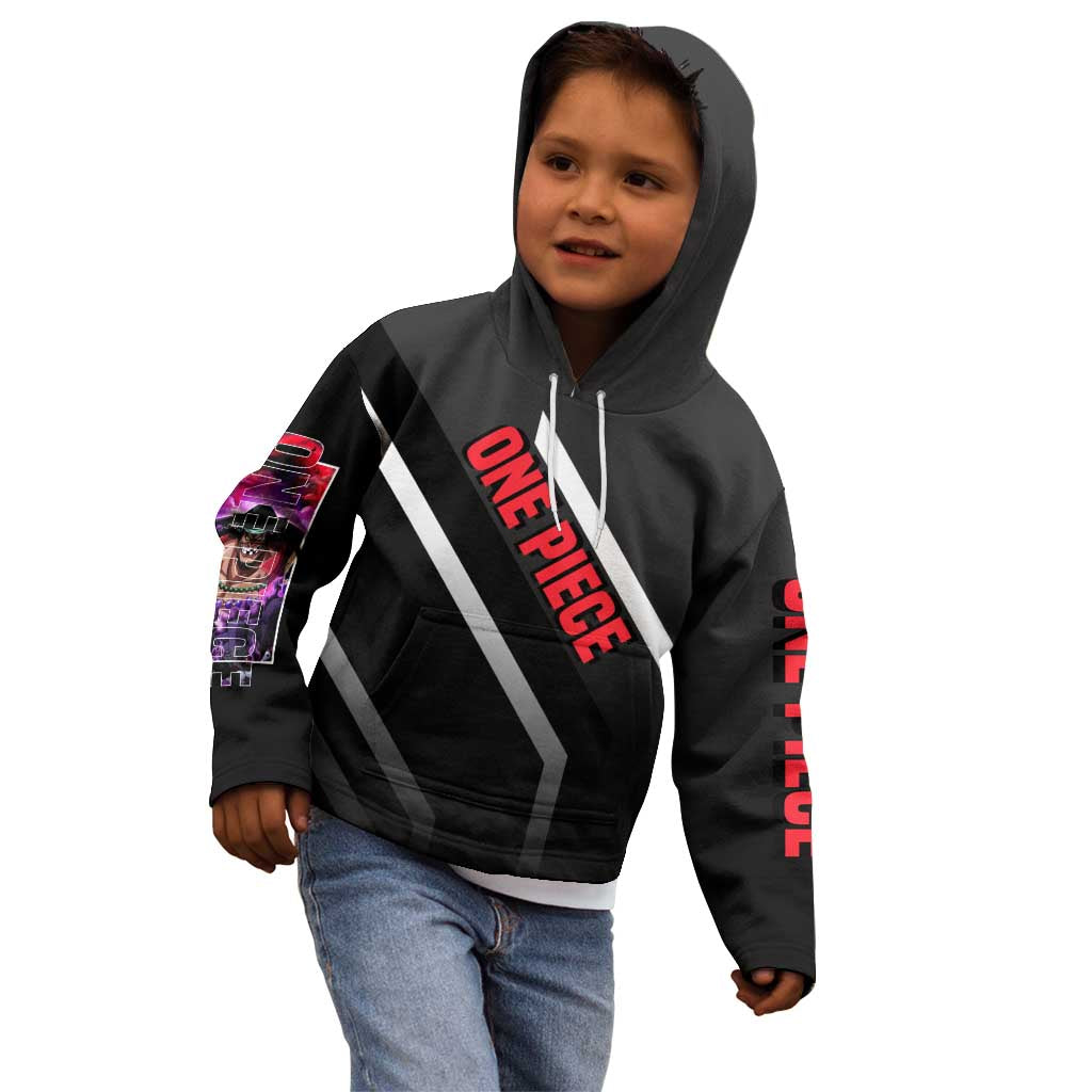 Marshall D. Teach One Piece Kid Hoodie with Blackbeard Pirate Pose and Fierce Design - The Mazicc