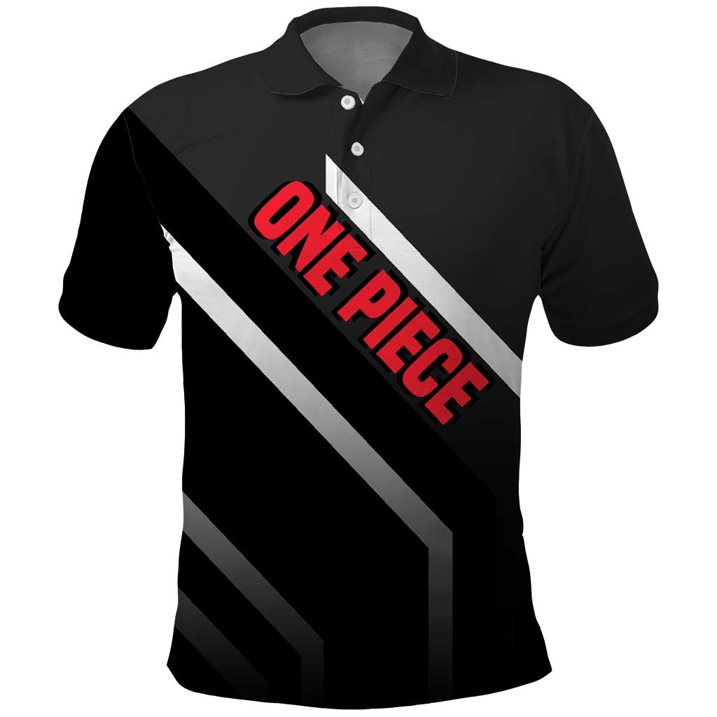 Marshall D. Teach One Piece Polo Shirt with Blackbeard Pirate Pose and Fierce Design - The Mazicc