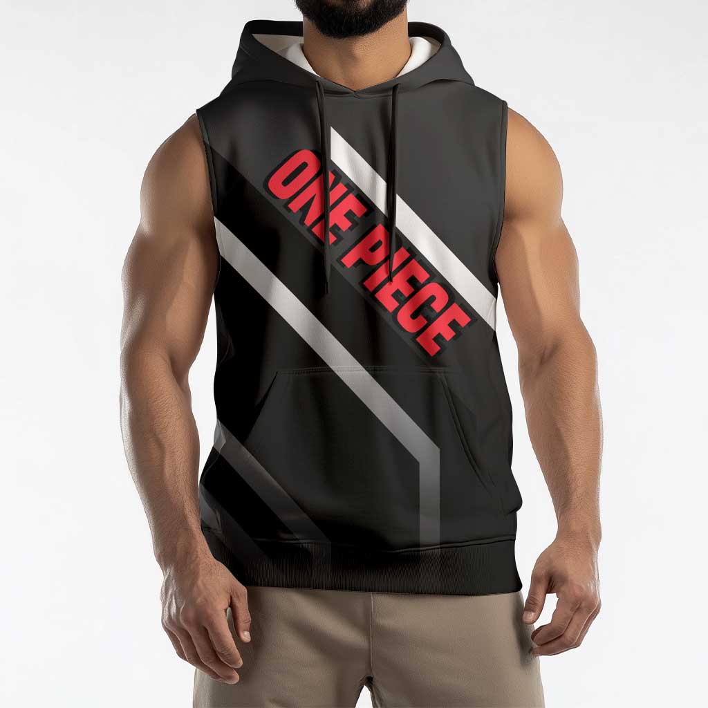 Marshall D. Teach One Piece Sleeveless Hoodie with Blackbeard Pirate Pose and Fierce Design - The Mazicc