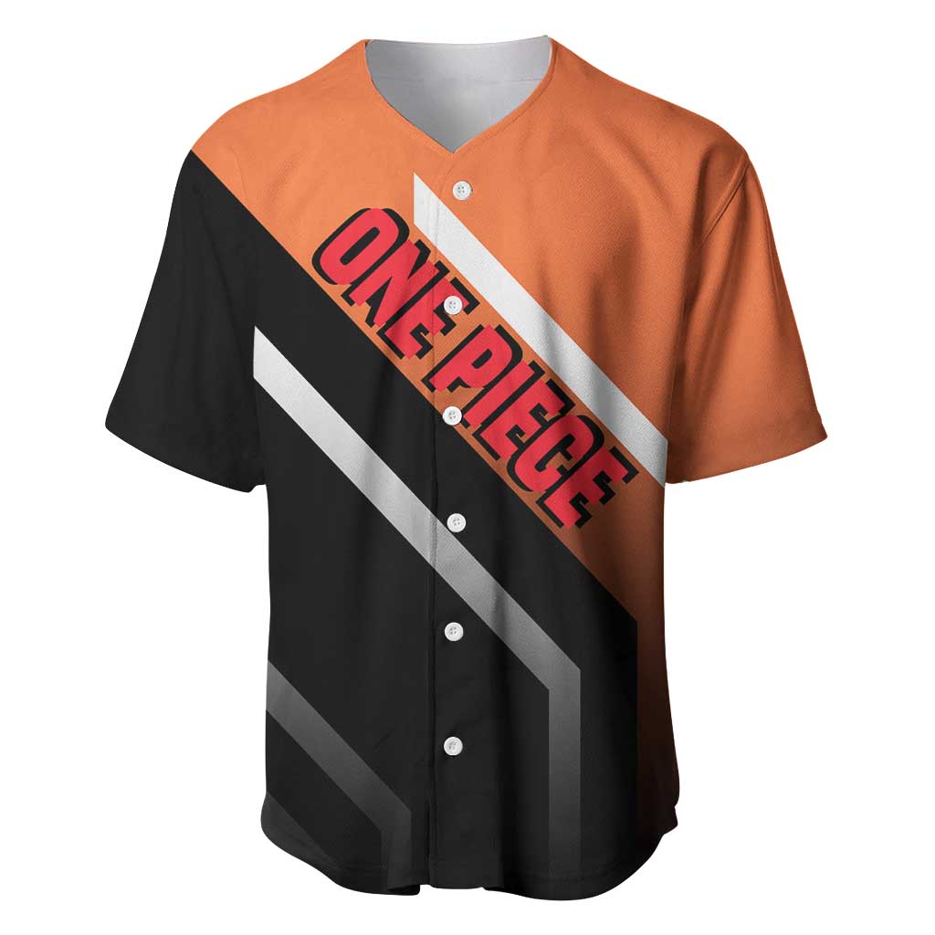Portgas D. Ace One Piece Baseball Jersey with Fire Powers and Bold Action Pose Design - The Mazicc