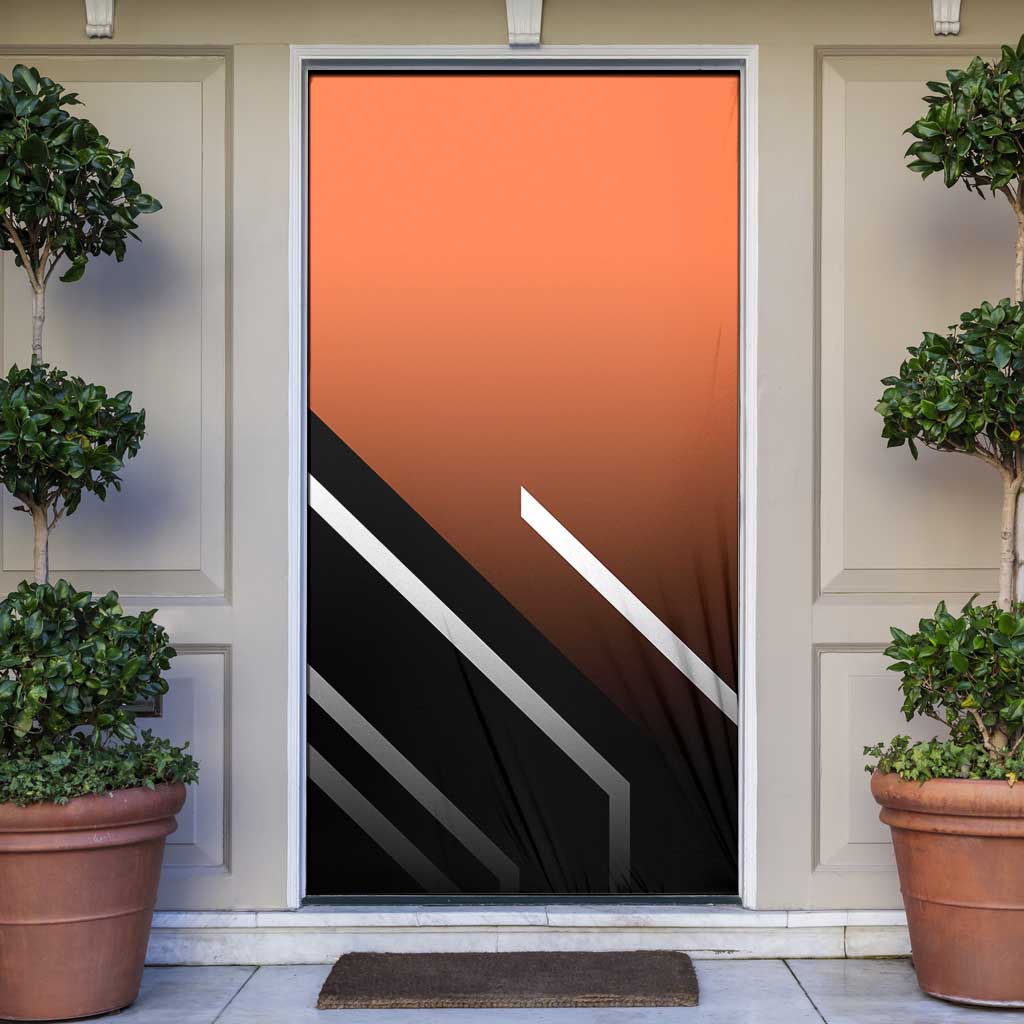 Portgas D. Ace One Piece Door Cover with Fire Powers and Bold Action Pose Design - The Mazicc