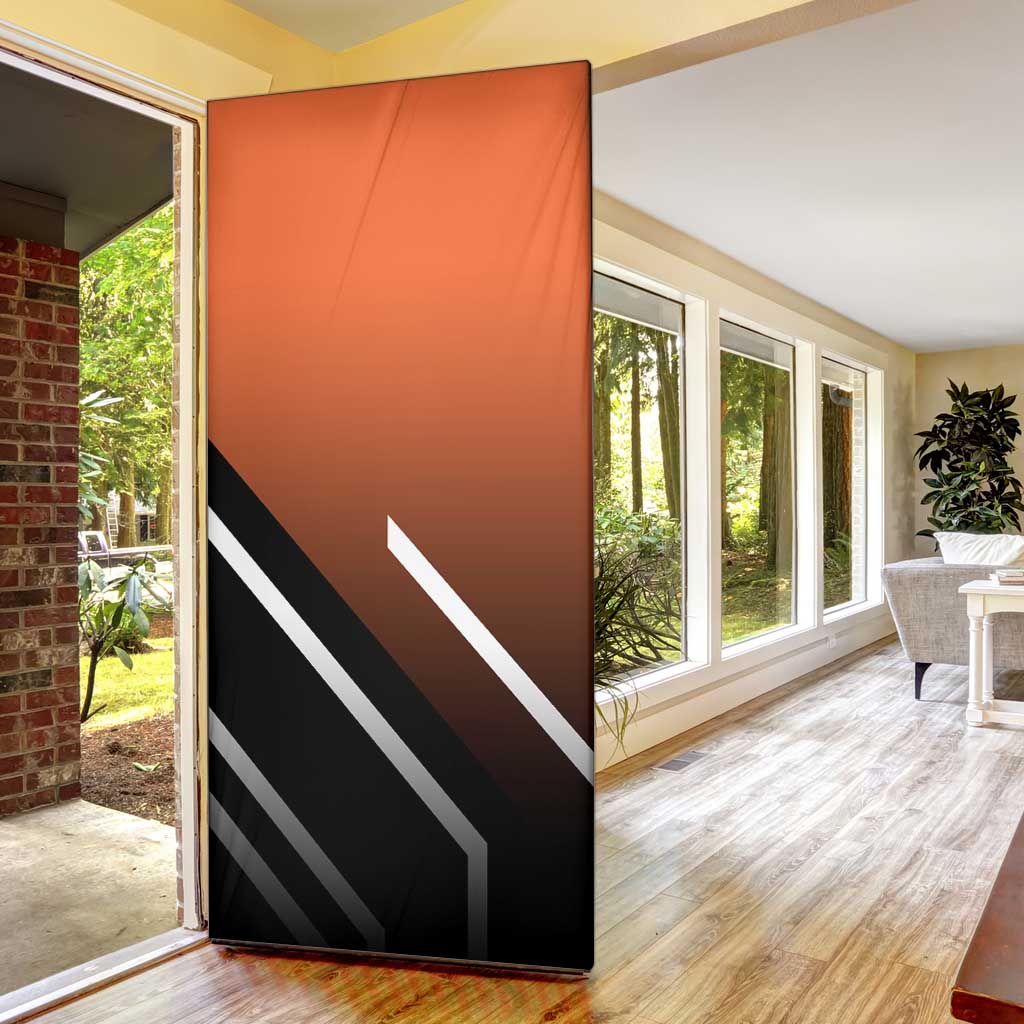Portgas D. Ace One Piece Door Cover with Fire Powers and Bold Action Pose Design - The Mazicc