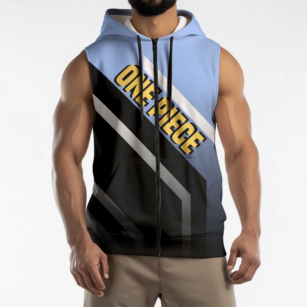 Kaido One Piece Sleeveless Zip Hoodie with Dragon Form and Fierce Battle Pose Design - The Mazicc